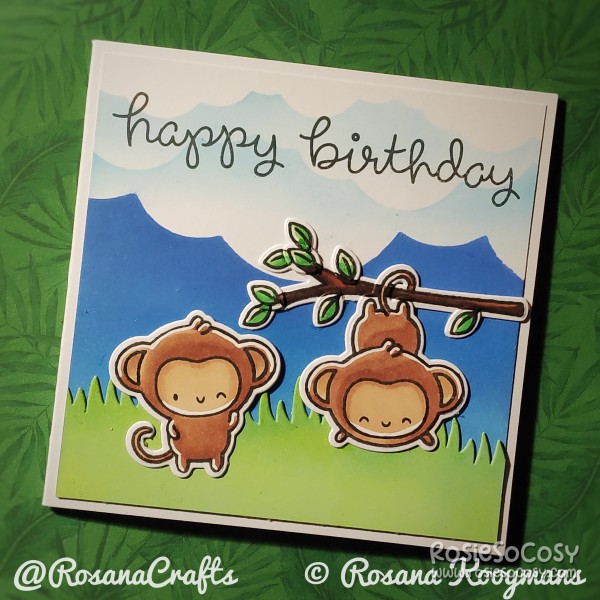 Hello Sweetums Funky Monkeys Birthday Card