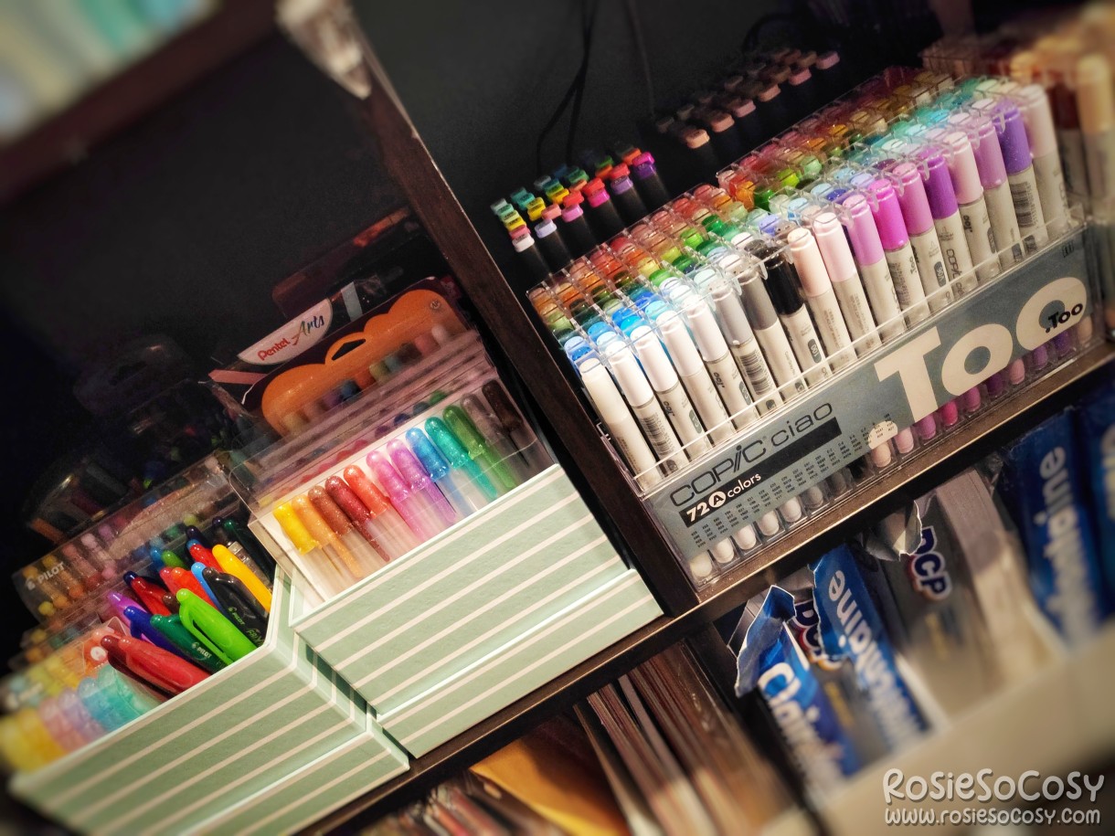 Copics, pens, pennen, Sakura, Gelly roll, Frixion, Craft Corner