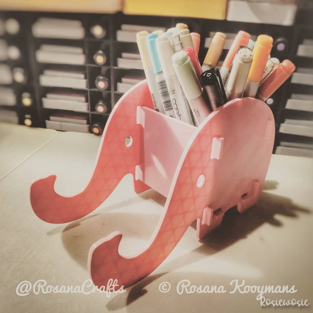 Pink Elephant Pen Storage